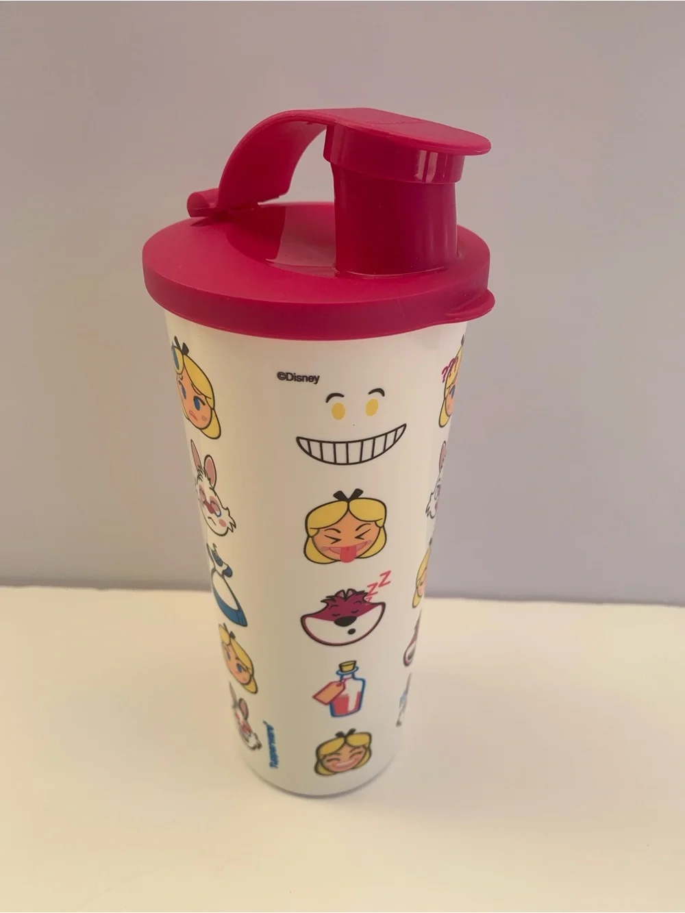 Disney White Tumbler with Bright Pink Flip Lid 16oz